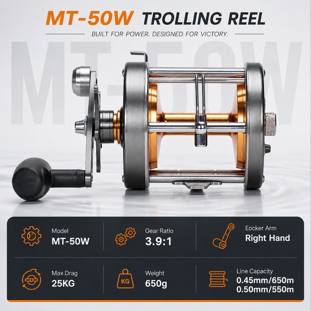 MT 50W Trolling Reel Right Han - Trolling Reel review and price